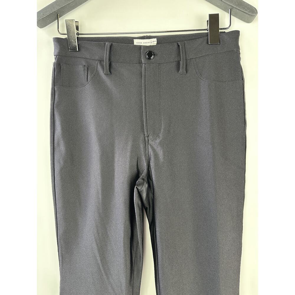 Good American Shine Compression Good Waist Straight Pant Black Womens Size 10 30 - Picture 4 of 9